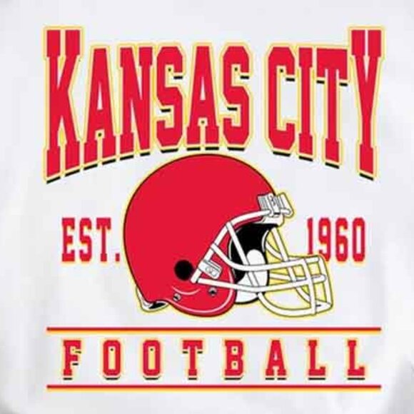 Kansas City Chief Sweatshirt T-Shirt Kansas City Football Sweatshirt 05 - Picture 2 of 5